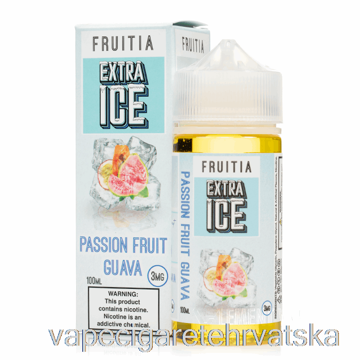 Vape Cigarete Passionfruit Guava - Extra Ice - Fruitia - 100ml 0mg